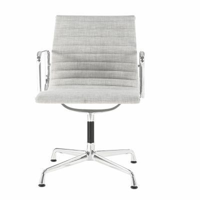 Eames Office Aluminium Chair EA 108 In Light Grey Cotton