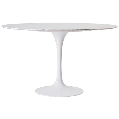 Pedestal Table Round With Marble Top
